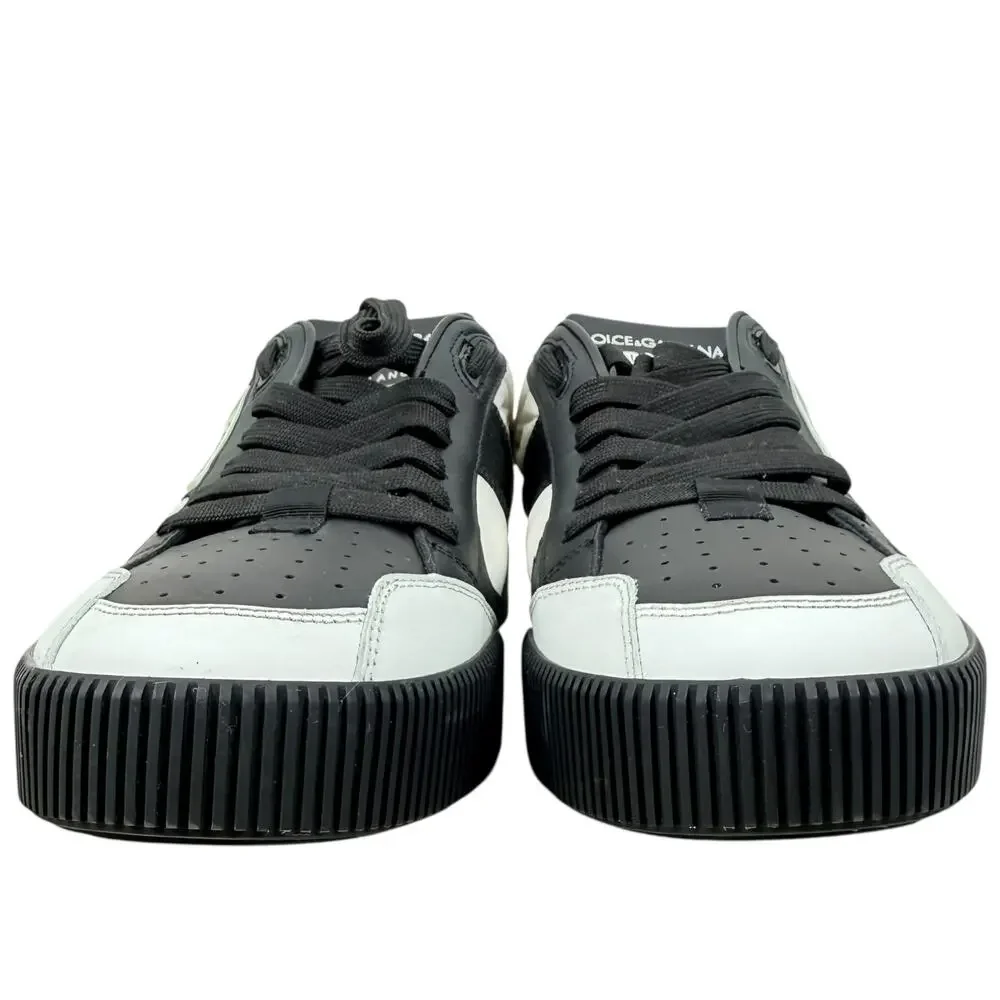 Dolce & Gabbana Miami Leather Low Top Sneakers Black Size 10 - Picture 5 of 10